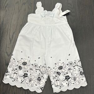 Janie and Jack White Floral Kids Romper